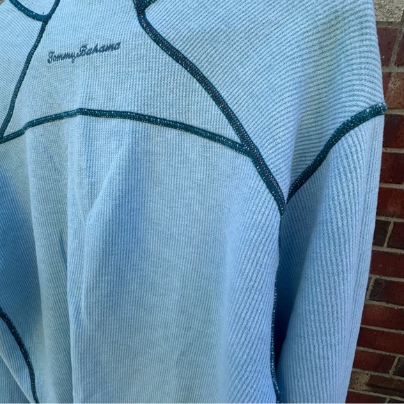 Tommy Bahama Reversible 1/4 Zip Sweatshirt Resort Vacation Lounge Beach Casual - Picture 16 of 16